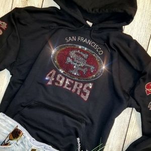San Francisco 49ers Rhinestone Hoodie all sizes